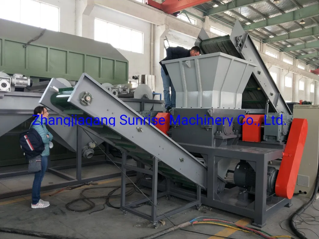 Waste Hard Plastic Lump Carton Agriculture Film PP Woven Bag Jumbo Bag Shredder LDPE PE PVC ABS HDPE Pipe Single Shaft Shredder